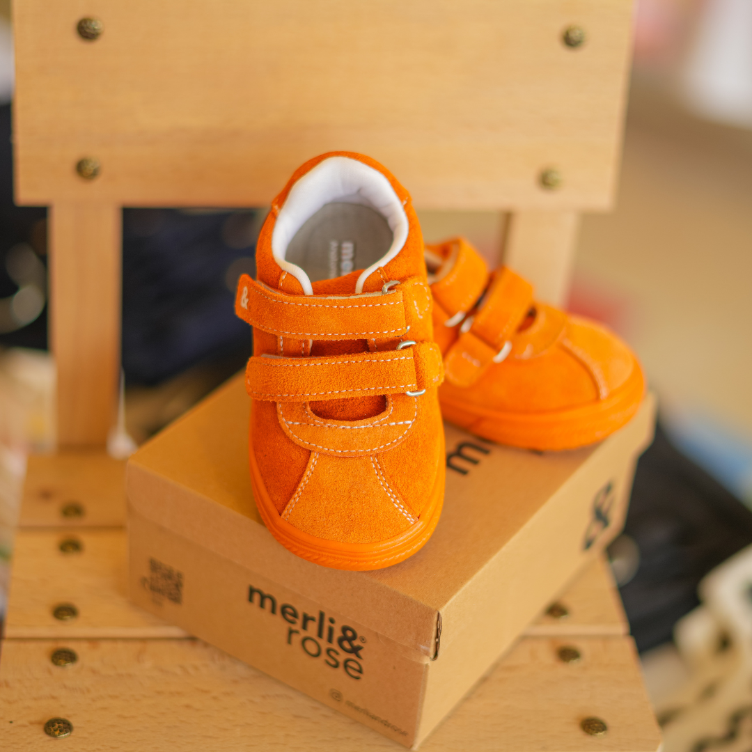 Merli & Rose Turuncu Cırt Cırtlı Bebek Spor Ayakkabı
