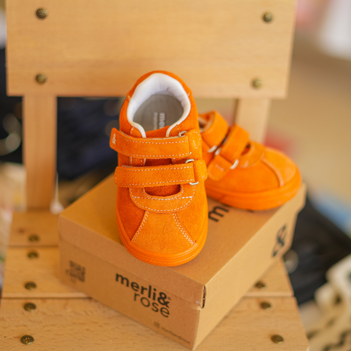 Merli & Rose Turuncu Cırt Cırtlı Bebek Spor Ayakkabı