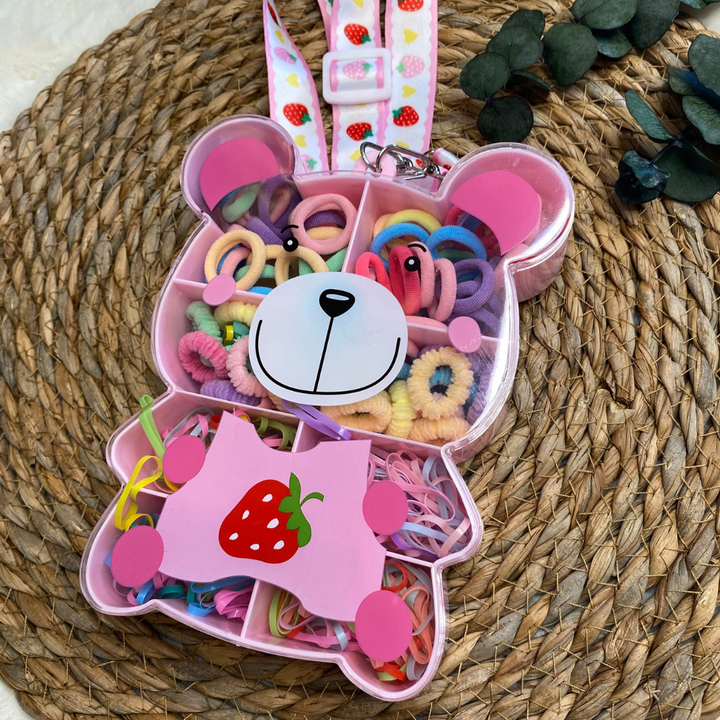 Pembe Ayıcıklı Ful Toka Çanta